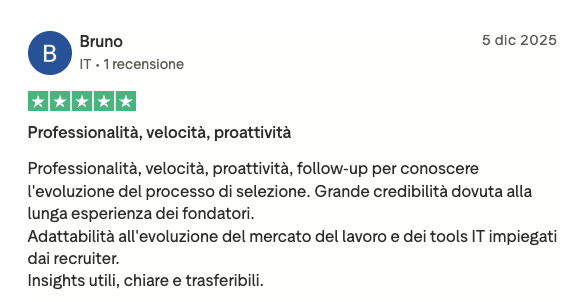 Recensione Trustpilot